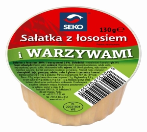 SEKO-Alu-Sałatka łosos. z warzywami 130g